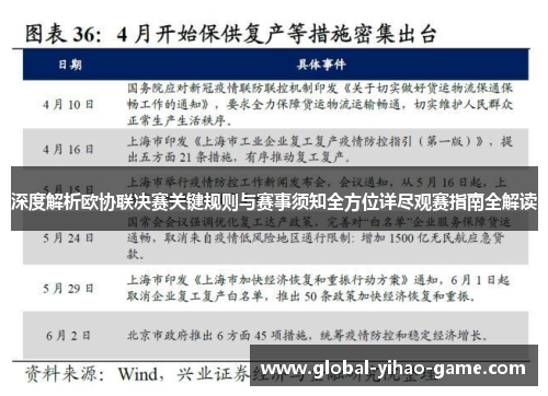 深度解析欧协联决赛关键规则与赛事须知全方位详尽观赛指南全解读